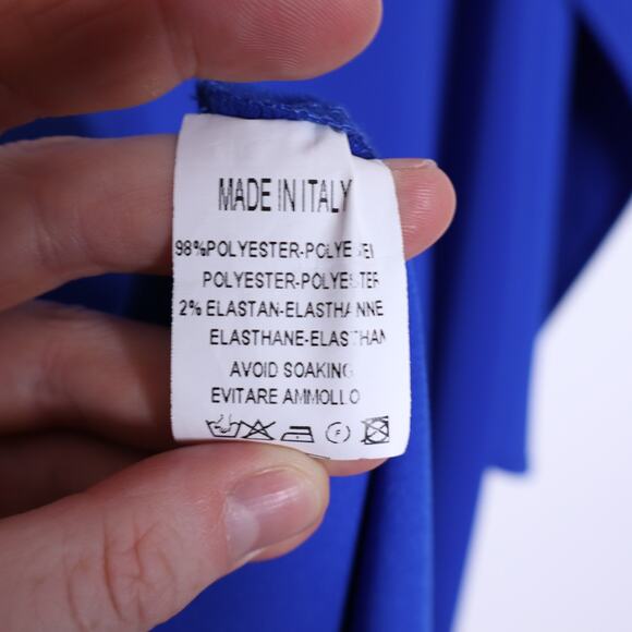 JENNIFER TATTANELLI Cold Shoulder Mini Shift Dress Blue Cape Women's 40/ US 8 - Picture 10 of 10